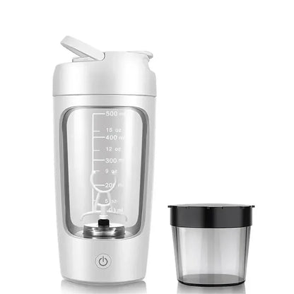 Turbo Electric Shaker Bottle With Protein Container