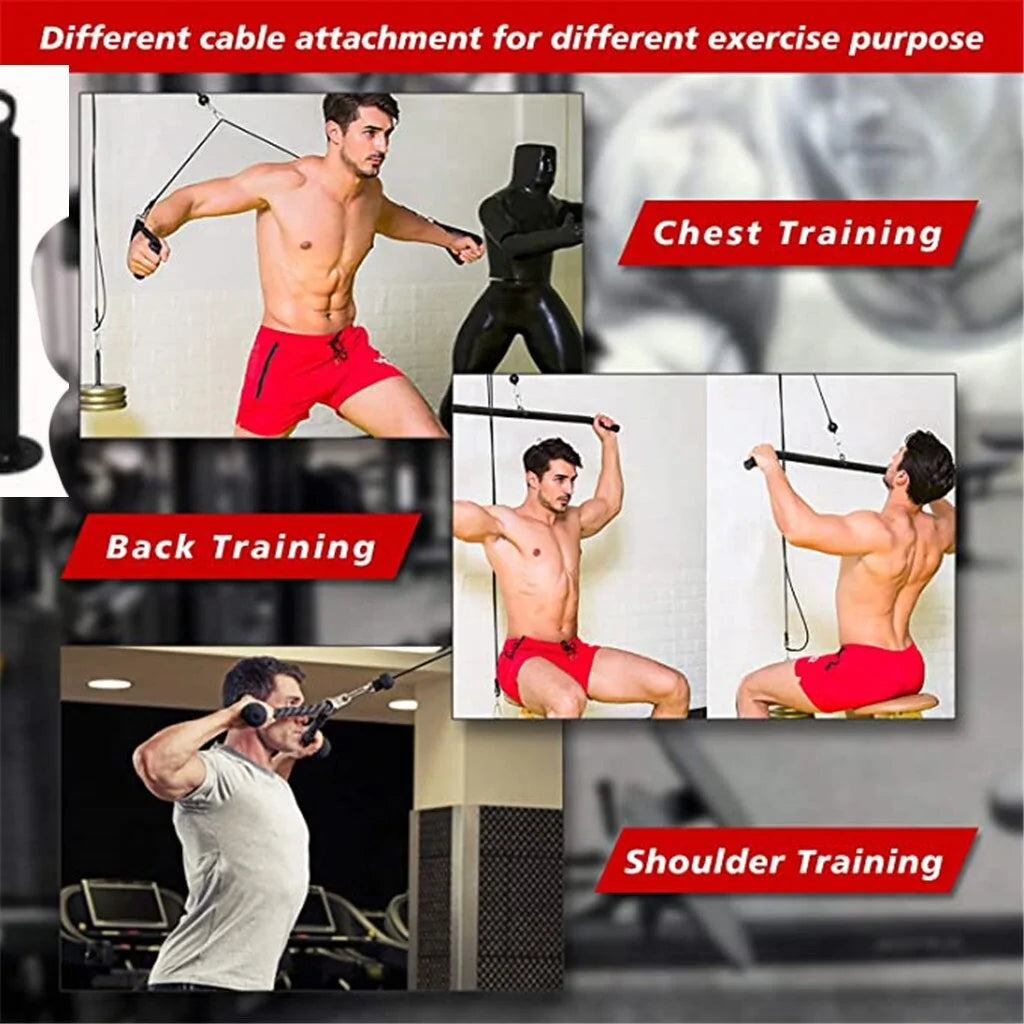 DIY Fitness Pulley Cable Gym Workout Equipment