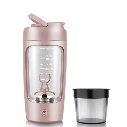 Turbo Electric Shaker Bottle With Protein Container