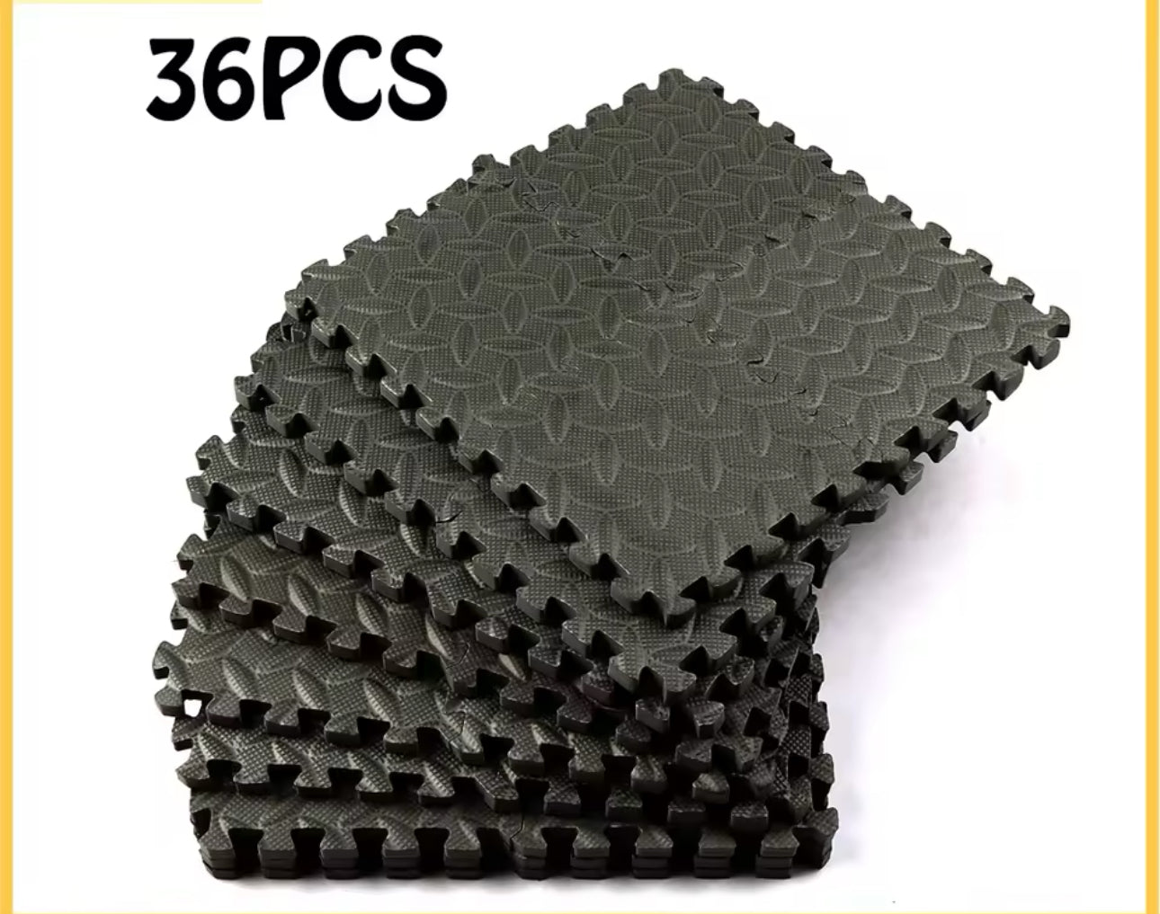 36Pcs Anti-Slip Gym Floor Mat