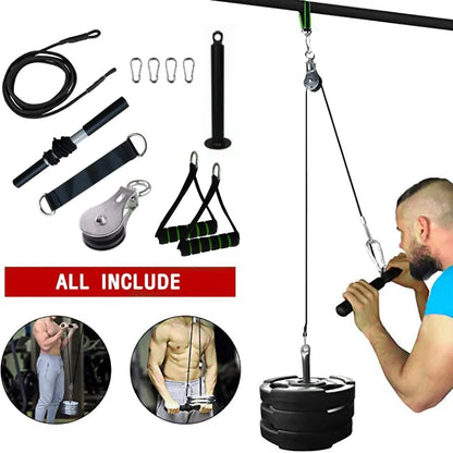 DIY Fitness Pulley Cable Gym Workout Equipment