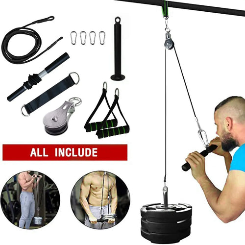 DIY Fitness Pulley Cable Gym Workout Equipment