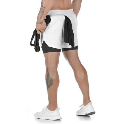 Men's Fitness Workout Running Shorts With Inner Lining Phone Pocket