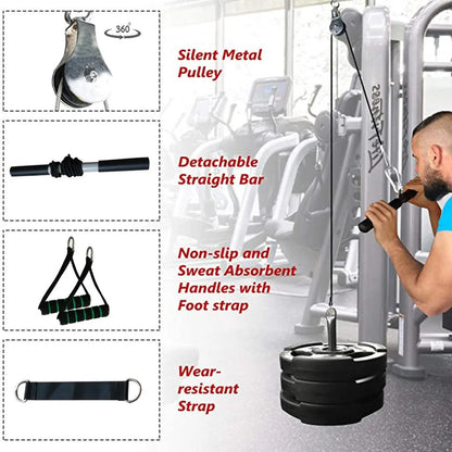 DIY Fitness Pulley Cable Gym Workout Equipment